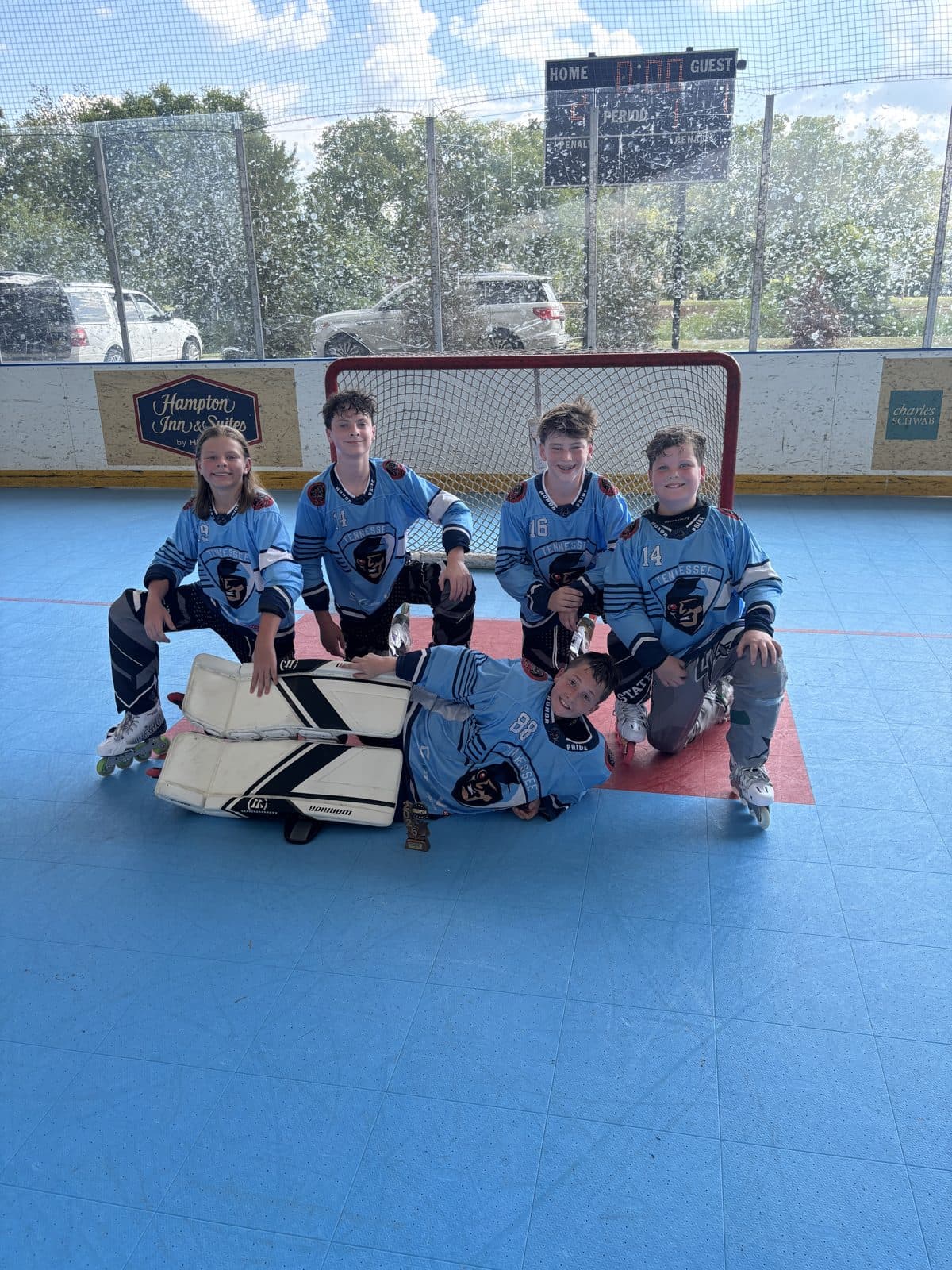 Wish, Snipe, CELLY! celebrating their 13U Championship win, 3–2 over TN Reapers